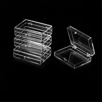 Acrylic Transparent Box Lid Jewelry Candy Storage Box Badge Commemorative Coin Storage Box Personal Postcard Box Home Accessory 2