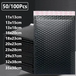 50/100Pcs Delivery Package Packaging Black Business Supplies Envelopes Shipping Packages Bubble Envelope Packing Bag Mailers