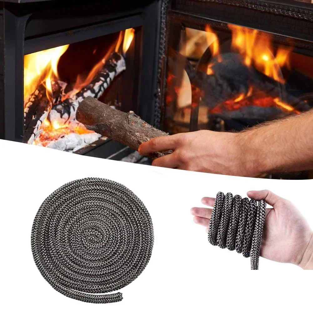 8/10/12/14/16mm Stove Rope Fiberglass Seal Stove Fire Rope Fireplace Door Sealing Cord Replacement 2.5m,stove rope seal