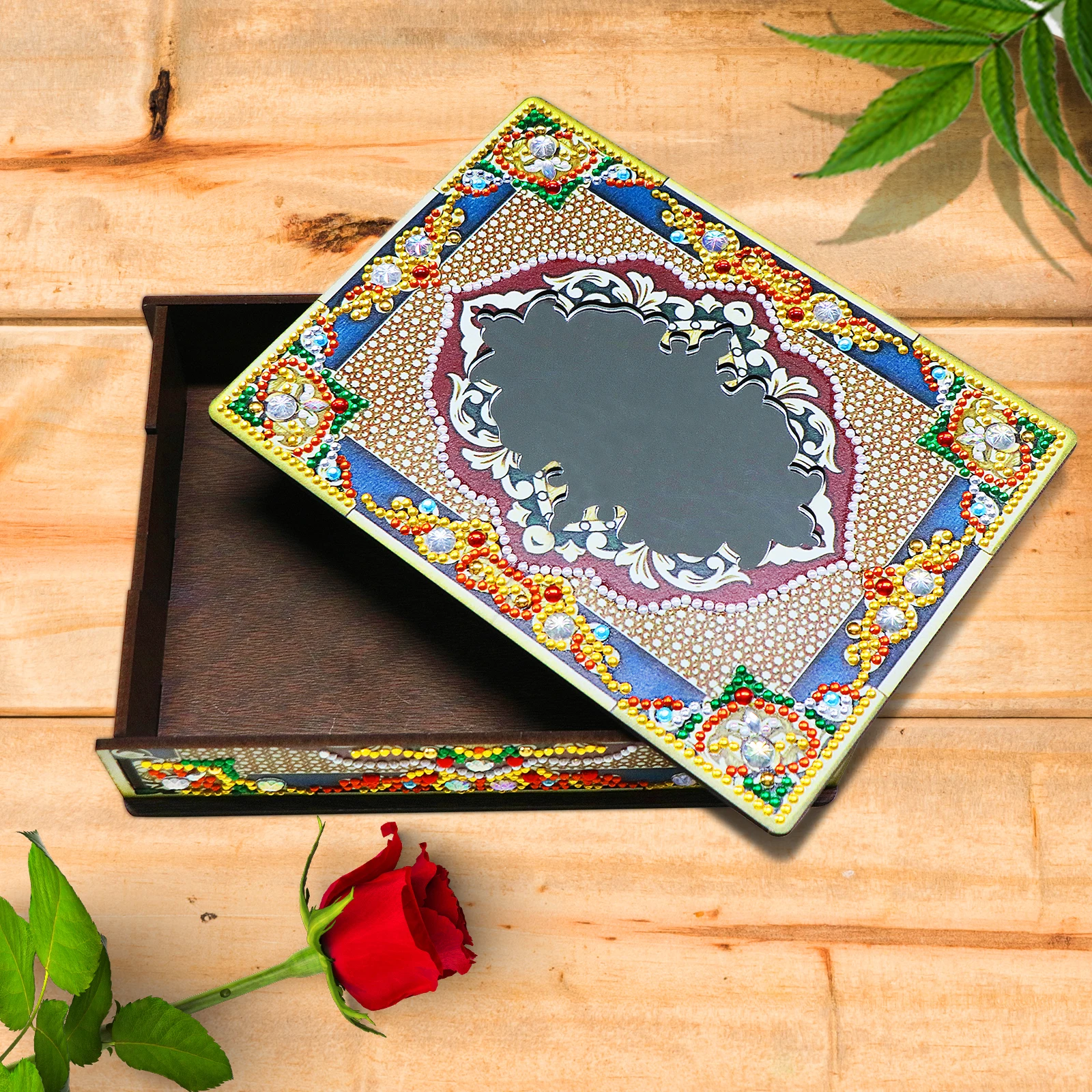 New Diamond Painting Jewelry Box Set Wooden Box Diamond Mosaic Embroidery  Cross Stitch DIY Jewelry Storage Box Birthday Gift