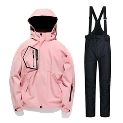 Ski Suit For Women Winter 3 In 1 Ski Jackets and Snow Pants Warm Waterproof Skiing Snowboard Jacket Outdoor Hiking Camping Brand