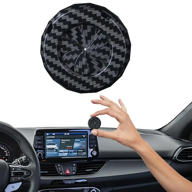Carbon Fiber Ignition Button Protective Cover - Sleek Interior Car Decoration