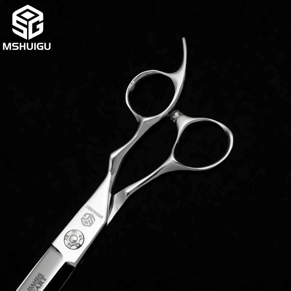 MSHUIGU VG10 전문가용 이발 가위 세트 7인치 다중 게이지 얇은 가위 두꺼운 머리카락 절단에 적합한 미용실 도구