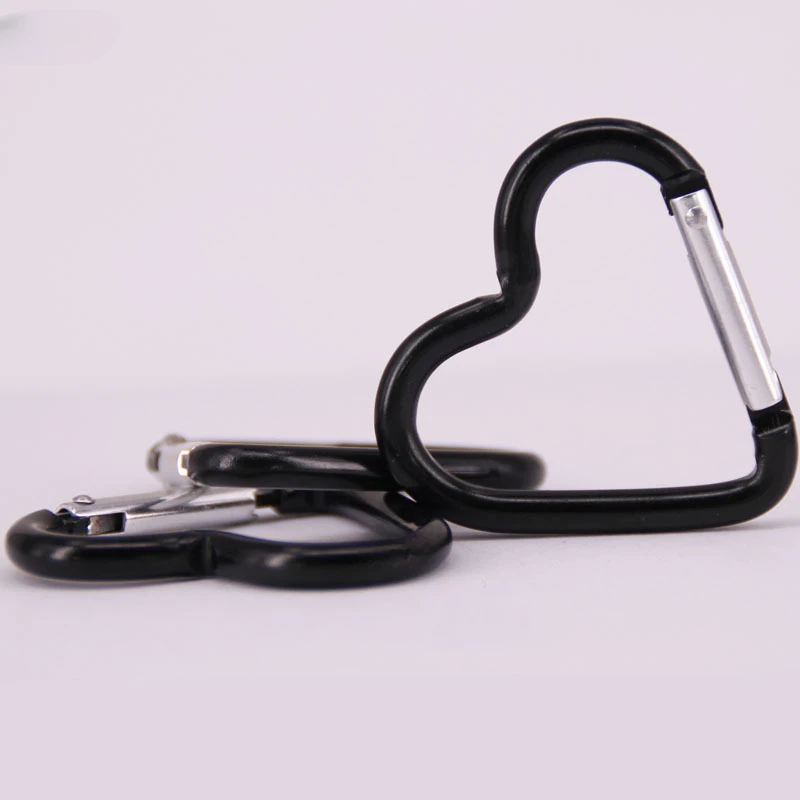 Climbing Carabiner Outdoor Carabiner Heart Shape Keychain Clip Aluminum Alloy Rings Climbing Clips Spring Snap Hook Carabiner Durable