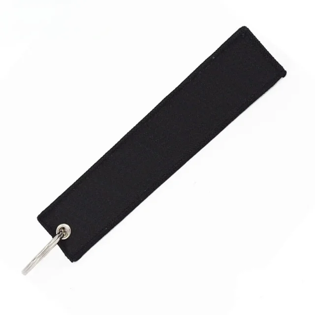 Custom Logo Polyester Keychain Print Name Car Motorcycle Embroider Webbing Key Chain Personalized Ribbon Keyring Men and Women 2