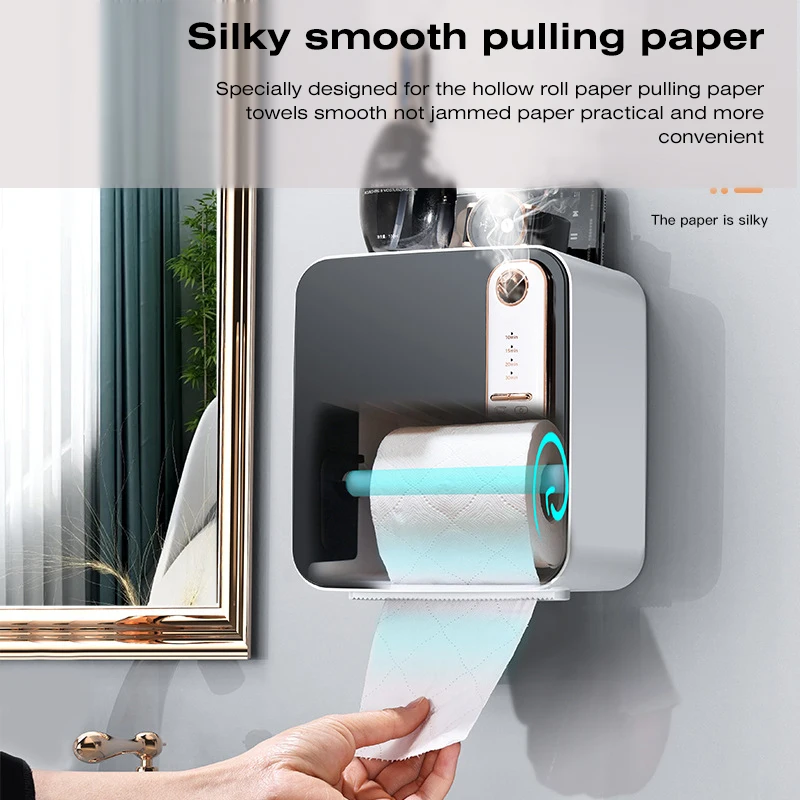 

For Holder Paper Box Bathroom Storage Function Multifunction Toilet Mount Aromatherapy Toilet Tissue With Smart Waterproof Wall