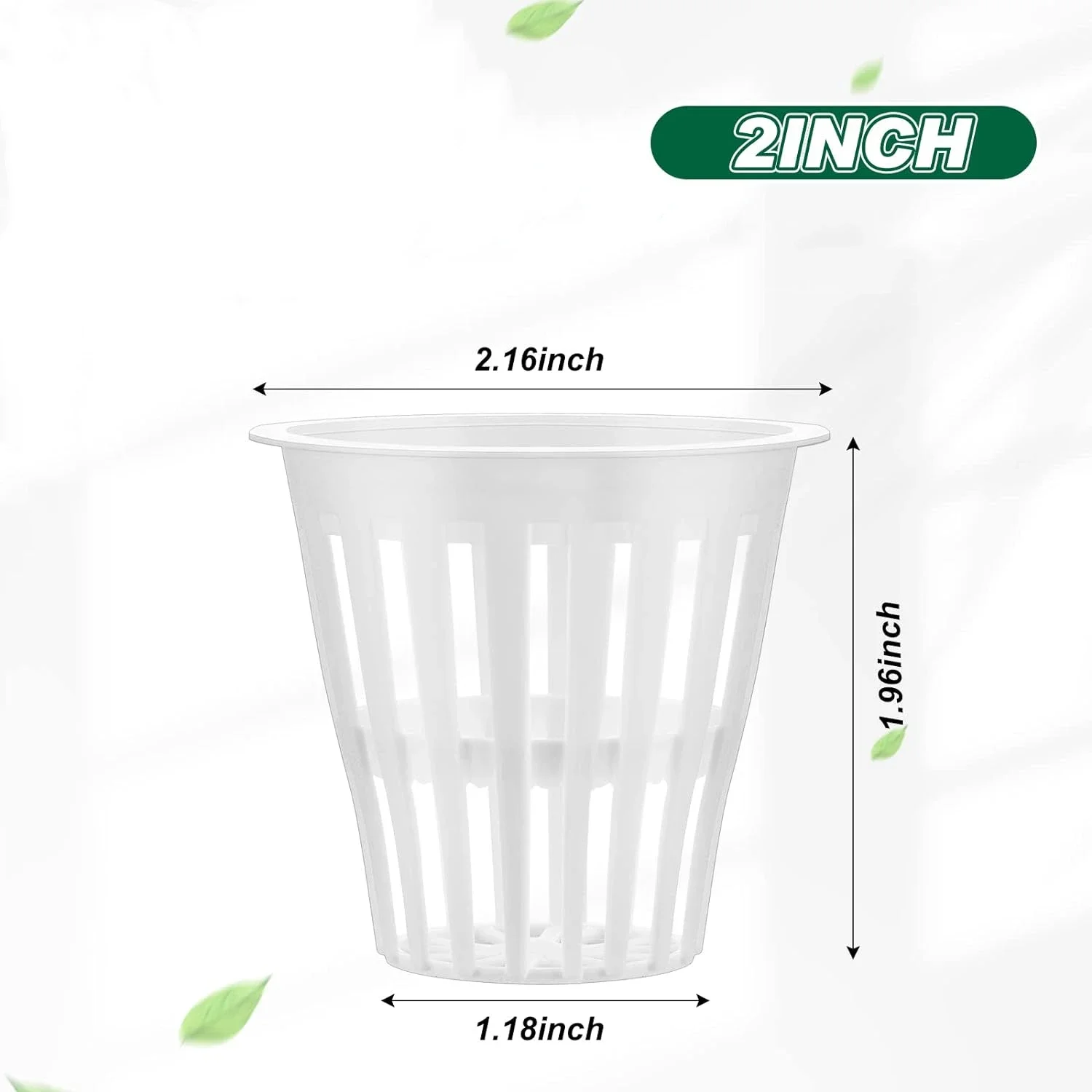 HXSEMAYIG 100 Macetas De Red De 2 Pulgadas, Taza Hidropónica, Tazas De