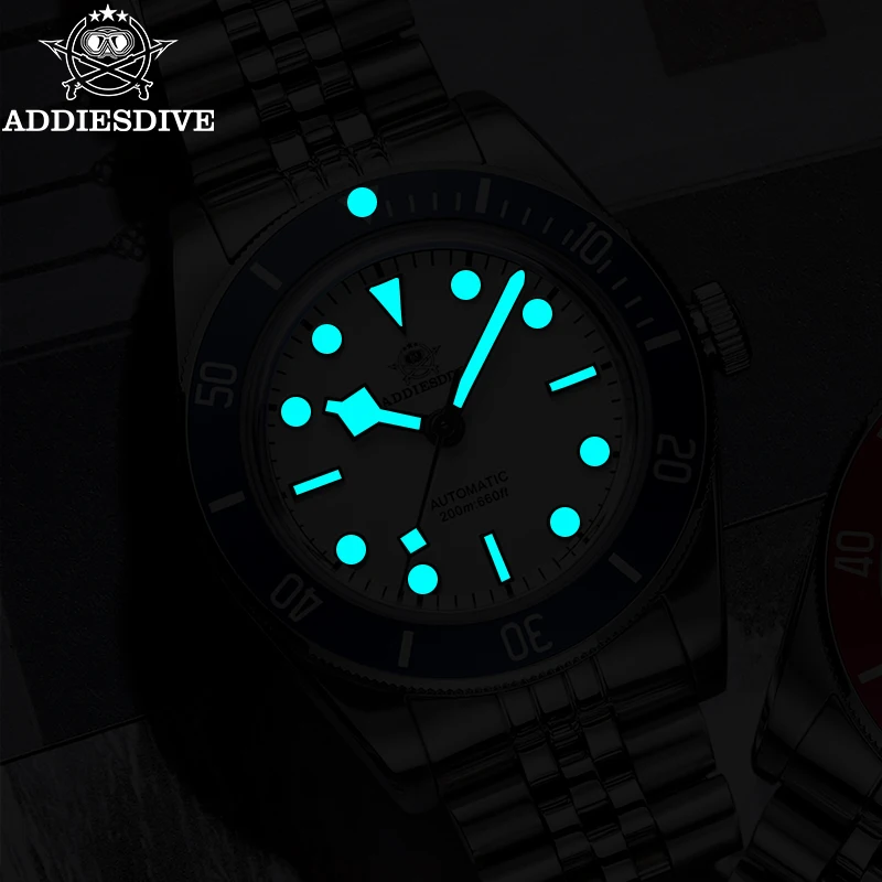 ADDIESDIVE New 39mm Watch Classic NH35 Automatic Mechanical Luxury Sapphire BGW9 Luminous Waterproof 200m Reloj AD2043 3