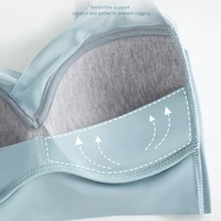 Women Lace Sport Bras Plus Size Seamless Bra Bralette Backless Lady Brassiere Vest Female Gathers Shock-Proof Wireless Top L-3XL 3