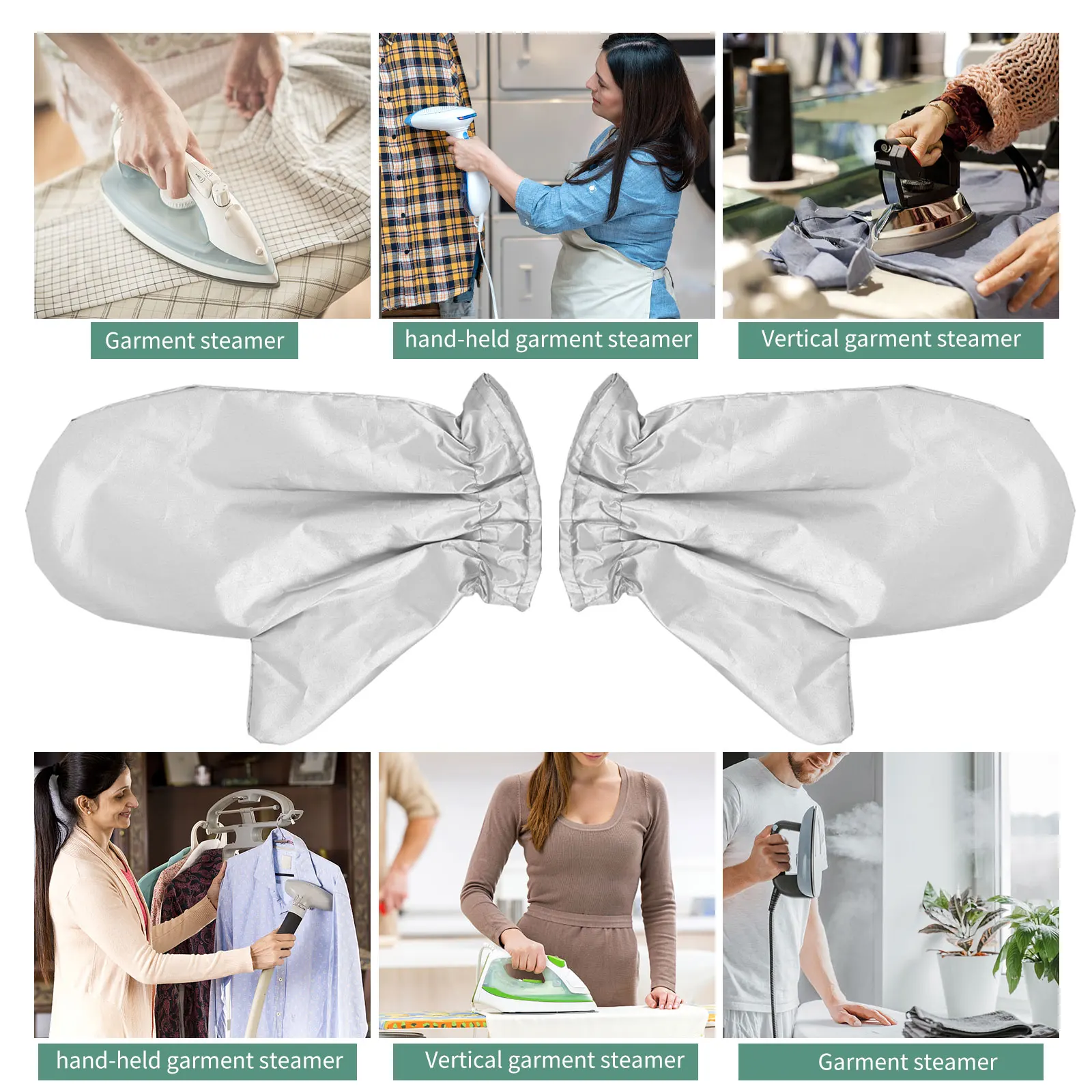 1 Pair Garment Steamer Ironing Gloves Anti Steam Mittens Heat Resistant Protective Gloves for Clothes Supplies