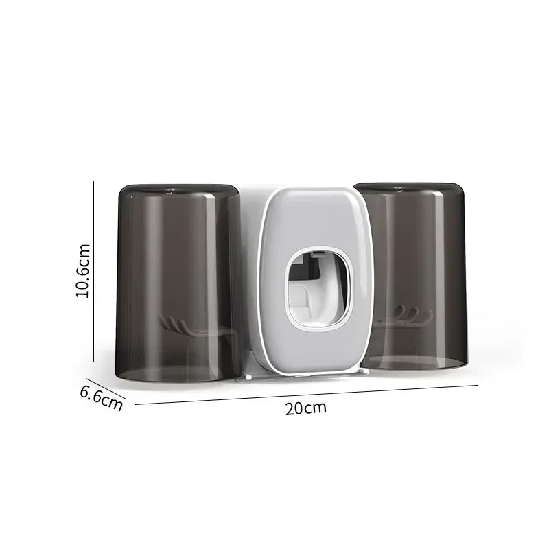 Toothbrush Holder With Cup Holder Toothpaste Dispenser Toothbrush Storage for Home Bathroom Accessories Without Drilling