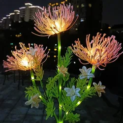 Solar - Powered Garden Flower Lights for Outdoor Pathway and Yard Decor (Pink)
