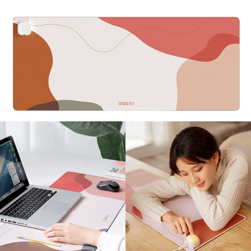 

Mouse Pad Electric Heating Warm Desk Pad Desk Decor Mousepad with 3 Heating Levels & 4 Hours Auto Shut-Off 330x800mm P9JB