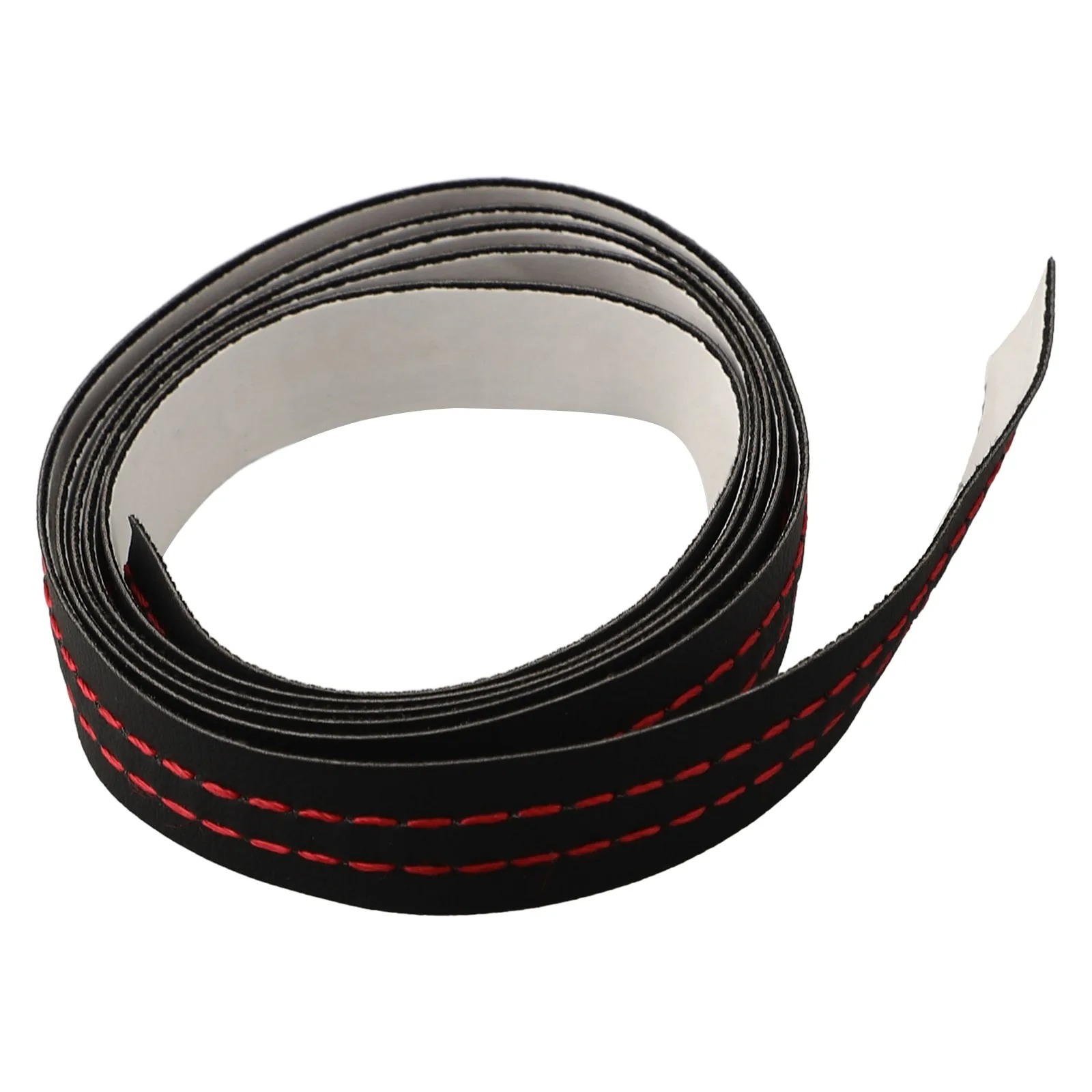 1M PU Leather Car Dashboard Decor Line Strip Sticker Moulding Trim Accessories Red+black Decorative Strip Line
