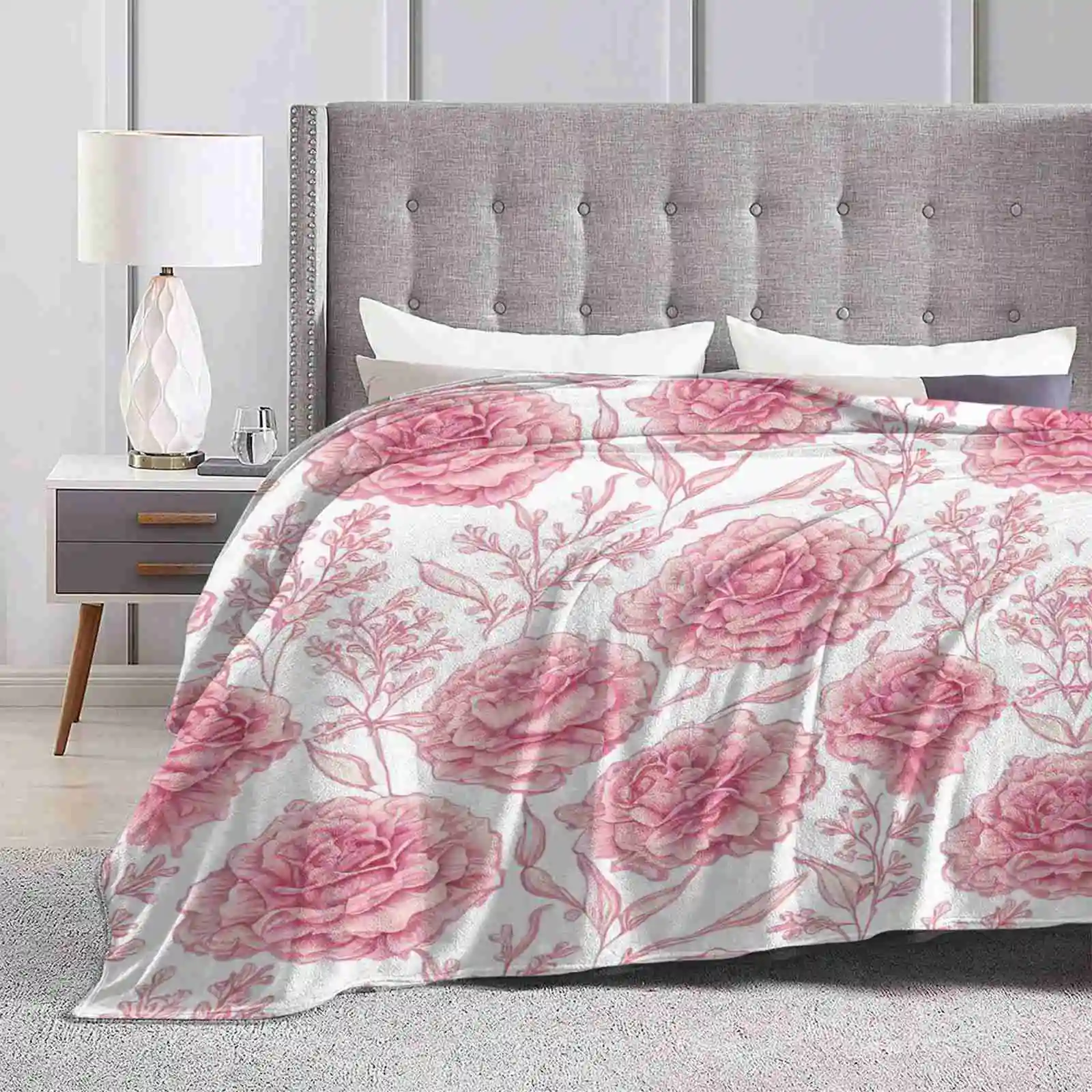 

Винтажное цветочное Хлопковое одеяло, романтический цветочный дизайн, креативный дизайн, удобное теплое фланелевое одеяло, красочное милое натуральное одеяло