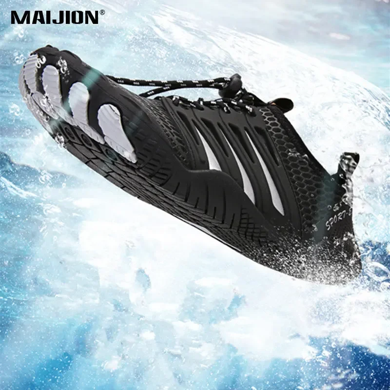 Mens Quick-Dry Wearproof Barefoot Beach Shoes Breathable Non Slip Womens Water Shoes Seaside Upstream Aqua
