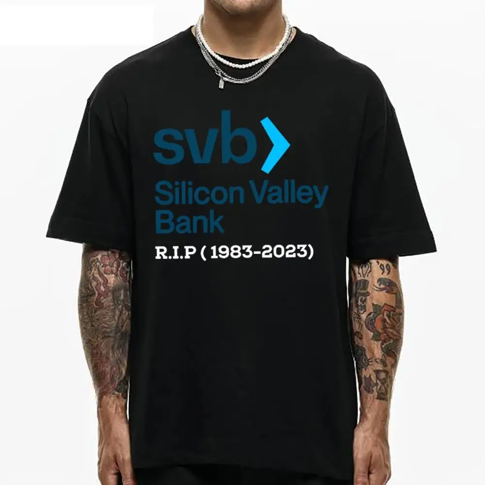 

Silicon Valley Bank Risk Management Dept T Shirt Men/Women Harajuku Aesthetic Graphic Tshirt Unisex Vintage Sand Cotton Tees Top