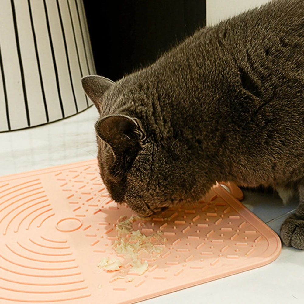 

Pet Lick Silicone Mat For Dogs Pet Slow Food Licking Plate Dog Bathing Distraction Silicone Dog Food Training Feeder Supplies