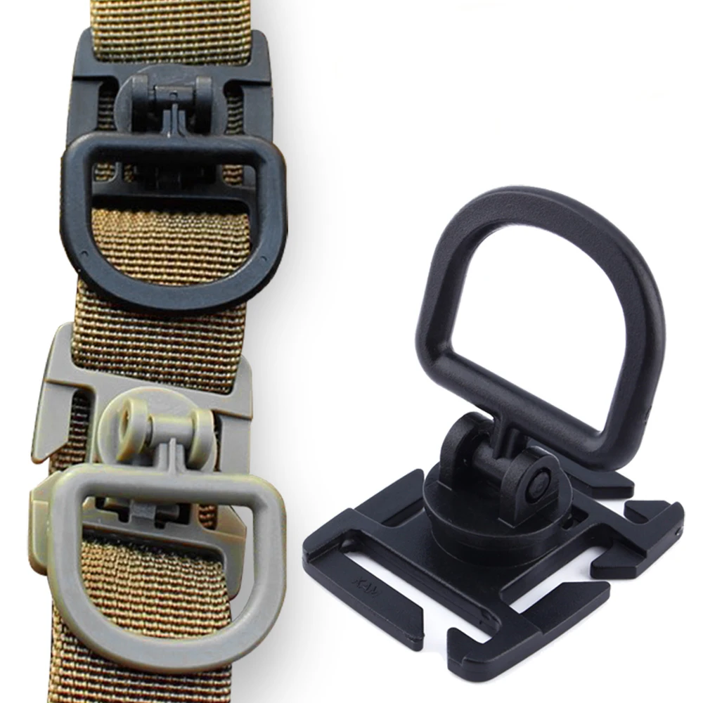 Anneaux D rotatifs 360° 4 pièces - Attaches Molle pour sacs de pêche et accessoires outdoor