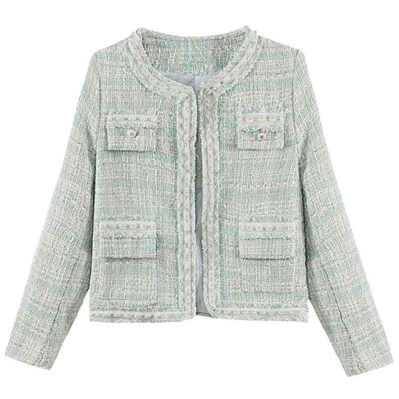Real time photos of high-end ladies, small and fragrant jackets, women's winter small stature, high-end short top, new style