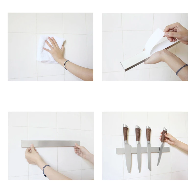 Professional Magnetic Knife Strip Stainless Steel Magnetic Knife Holder Rack Kitchen Knife Bar 30 40 50 cm Kitchen Accessories 4