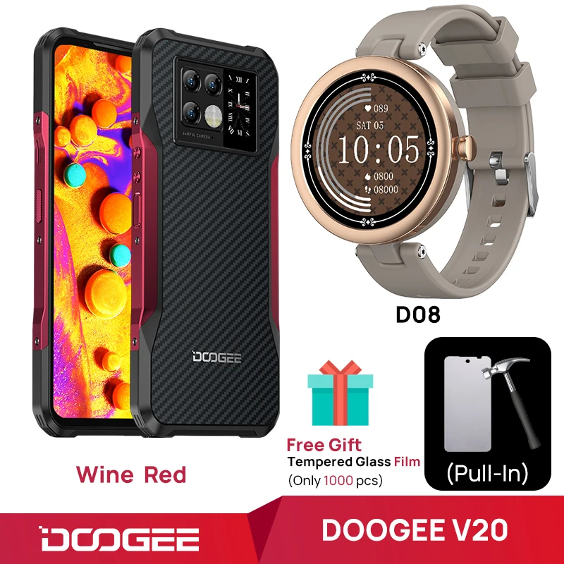 8gb ram [World Premiere] DOOGEE V20 SmartPhone Dual 5G Rugged Phone 6.43" FHD AMOLED Display 8 + 256GB 1.05" Rear Display 64MP 6000mAh laptop 8gb ram 8GB RAM