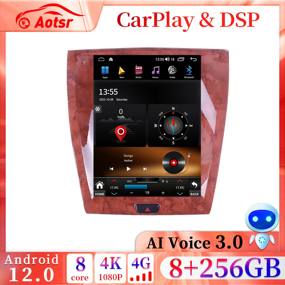 

8+256G DSP Carplay AutoRadio For Jaguar XK XKR XKR-S 2006-2013 Android Car Radio GPS Navi Auto Stereo Multimedia Recorder Player