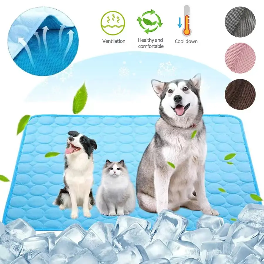 Silk Pet Self Cooling Pad Blanket Pet Dog Cat Summer Cooling Mat