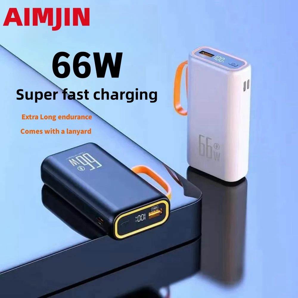 

66W Super Fast Charging 10000mAh Pocket Power Bank Portable Mobile Power Supply Suitable for Apple Xiaomi PD