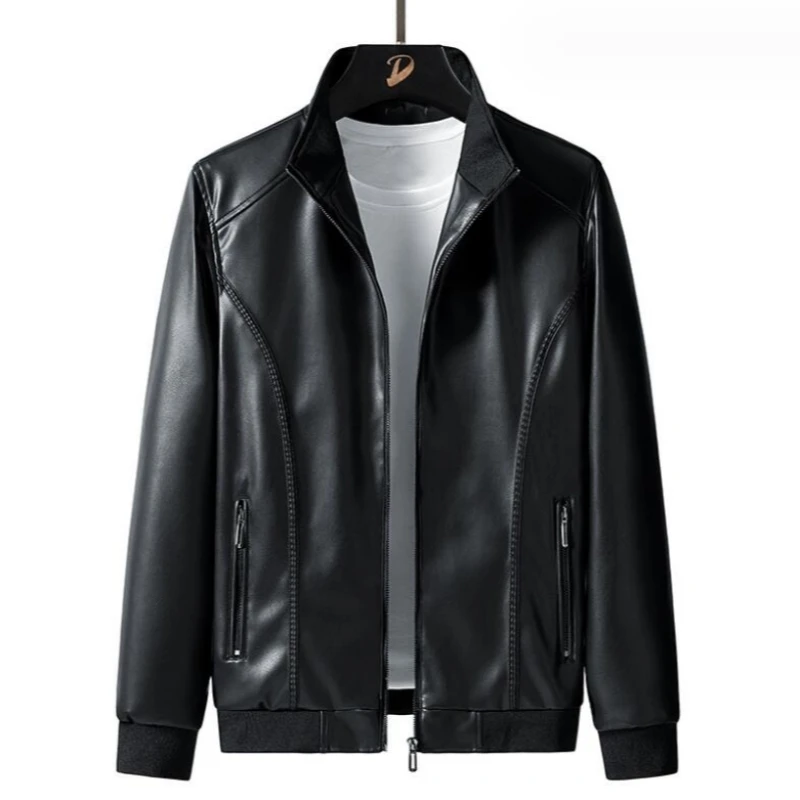 

Однотонные кожаные куртки, мужские большие размеры, женская кожаная куртка, мужское кожаное пальто, куртка-карго, повседневное байкерское пальто