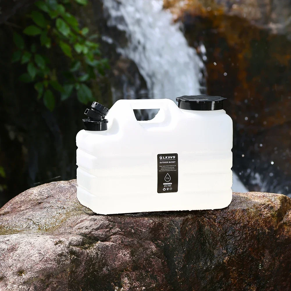 Water Bucket 10/12L Large Capacity Portable Camp Water Bag with Detachable Faucet No Leakage for Camping Fishing Picnic Hiking