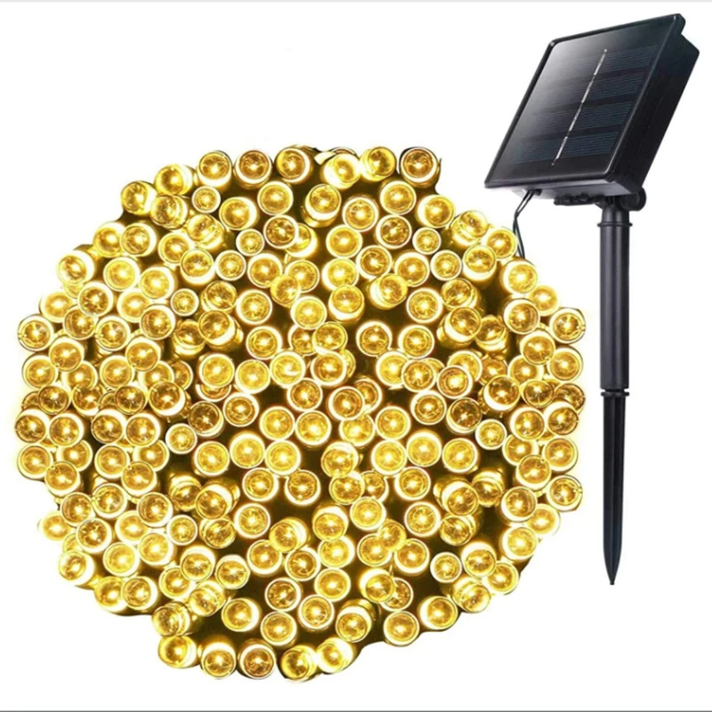 

2023 Solar String Fairy Light LED Waterproof Outdoor 22M/32M Garland Street Lamp Festoon Christmas Party For Garden Decor