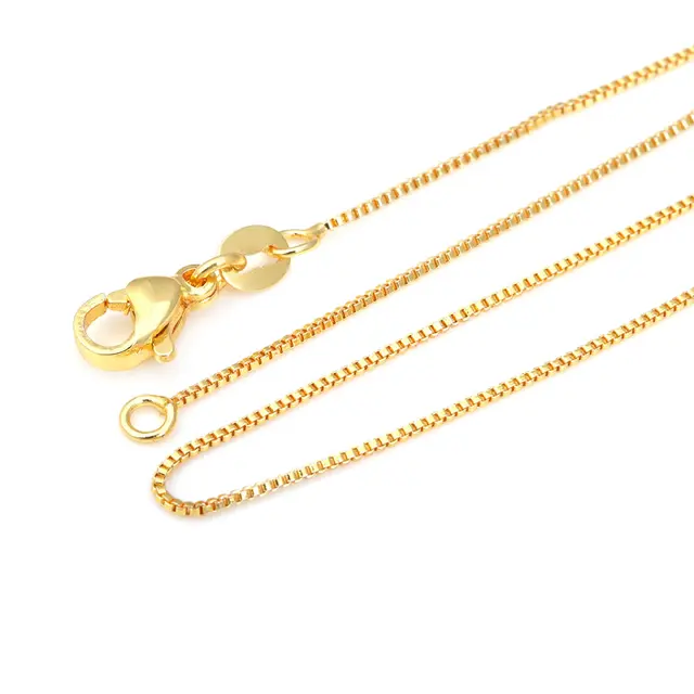 18kゴールドネックレス ロブスタークラスプ ロブスタークラスプ付き18Kゴールドカラー銅ネックレス,完成した