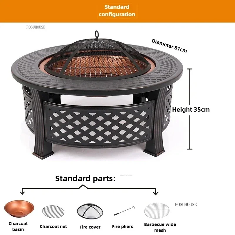 Minimalist Creative Fire Pits for Home Indoor Smokeless Charcoal Fire Pot Multi-purpose Indoor and Outdoor Heating Stove Brazier
