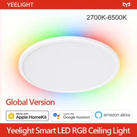 Yeelight Smart Led RGB Ceiling Light Wifi 24W Dimmable 2700K-6500K Ultra Thin Smart Voice Control work with APP Homekit Mi home