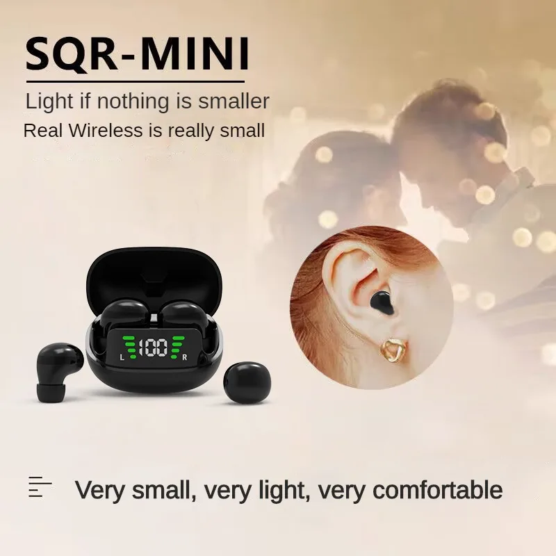 Compact Wireless Bluetooth Earbuds with Mic - HiFi Sound & Universal Compatibility