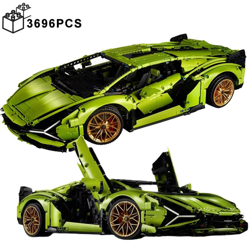 

3696PCS Technical Lamborghinised Sian Sport Car Building Blocks 42115 FKP37 Assemble Vehicle Bricks Toys Gifts For Adult Boy