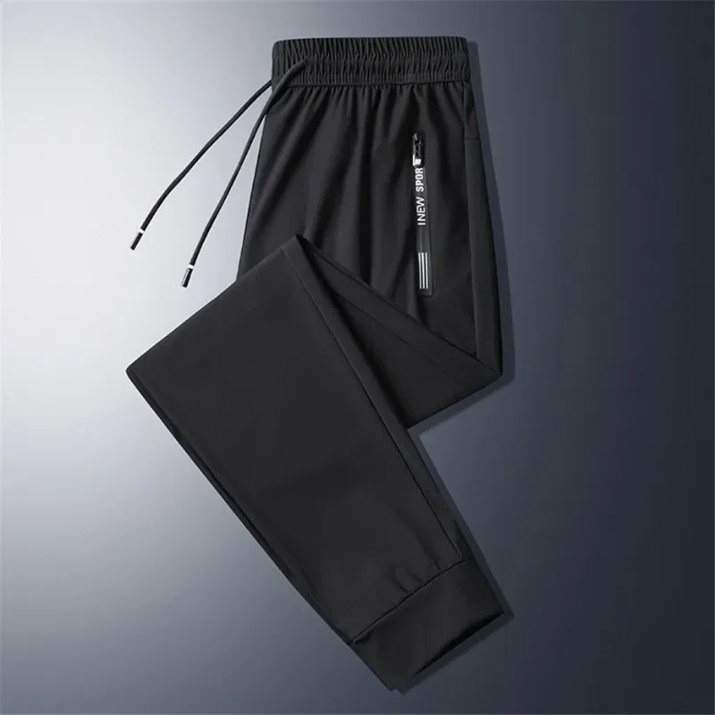 Casual Pants Summer Cool Pants Men 8XL Plus Szie Sweatpants Fashion Casual Stretch Pants Male Big Size 7XL Summer Trousers Black Grey