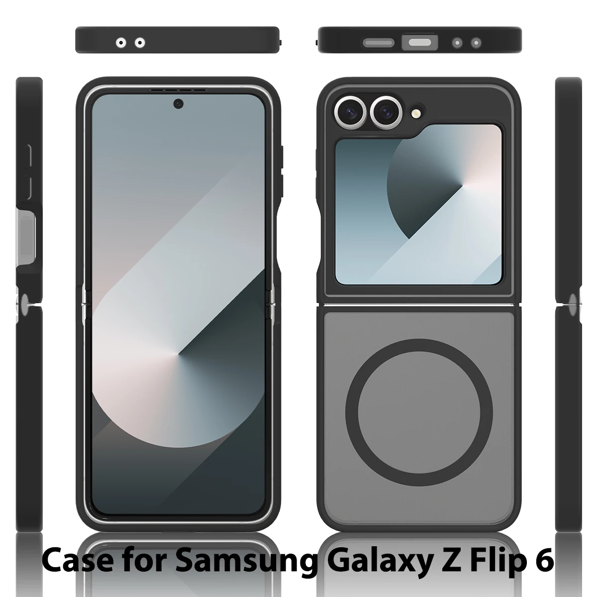 Skin Feel Magnetic Phone Case with Soft TPU Frame & Wireless Charging Back Cover