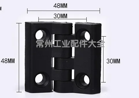 10pcs/set Black Color Nylon Plastic Butt Hinge for Wooden Box Furniture Electric Cabinet Hardware