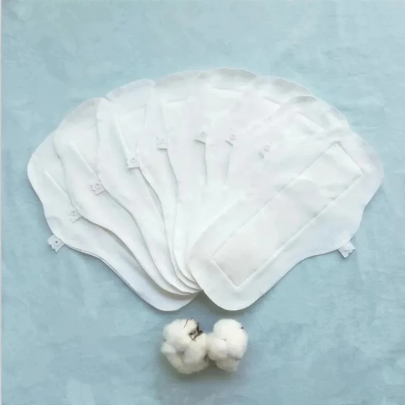 Eco-Friendly Reusable 100% Cotton Menstrual Pads - Set of 5 Waterproof Panty Liners