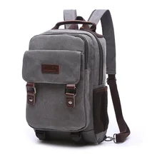 

ZUOLUNDUO Vintage Canvas Backpack Casual Rucksack College Daypack Travel Backpack for Women Men mens bookbag