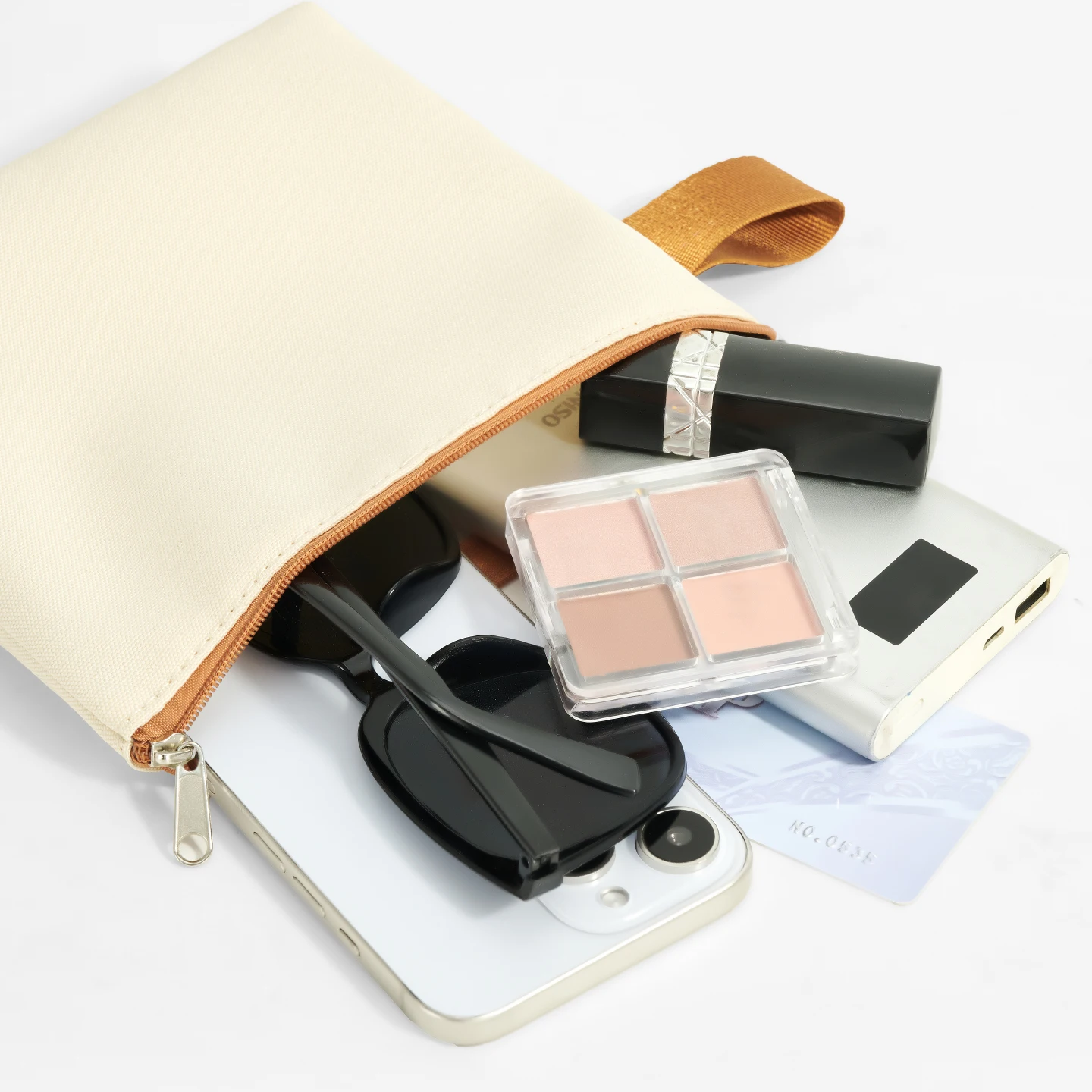 Cosmetic Bag, Hand-Painted Bag, Zipper Bag, Key and Coin Bag, Studio Training Class Pencil Case, Storage Bag, Lipstick Pouch, Portable Toiletry Bag