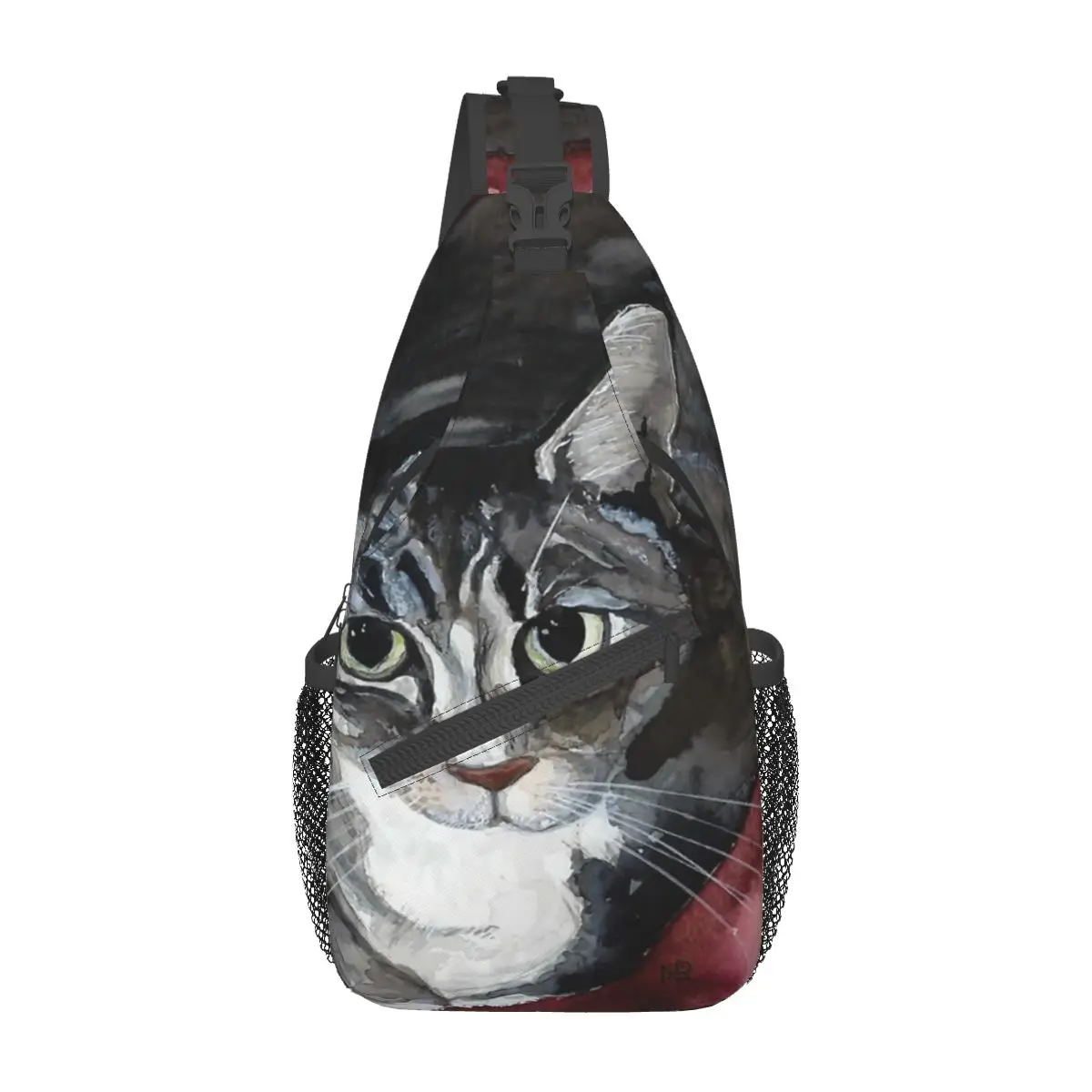 

Серая нагрудная сумка с подсветкой Tabby