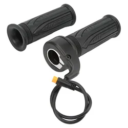 Waterproof Electric Bike Speed Throttle Handle for 22.2mm Handlebars, 12V - 72V Range (Black)