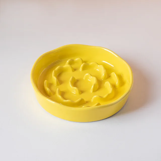 Ceramic Slow Food Bowl, High Footed Cat Bowl, Neck Protection Bowl Not Easy To Knock Over  Anti Choking Dog Bowl Pet Supplies 6