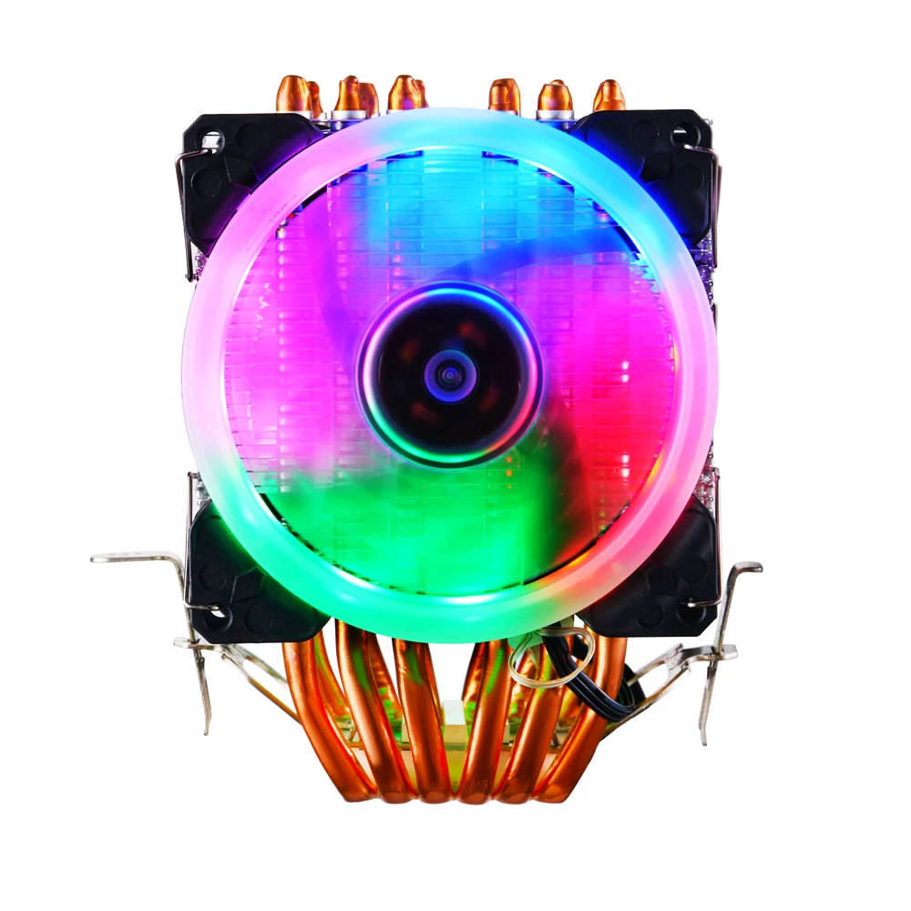 IWONGOU Cpu Cooler 2011 6 Heat Pipes Cpu Heatsink Fan for Lga 2011-V3/2011/1366/1151/1150/1155  AM4/AM3+/AM2+ Radiatier