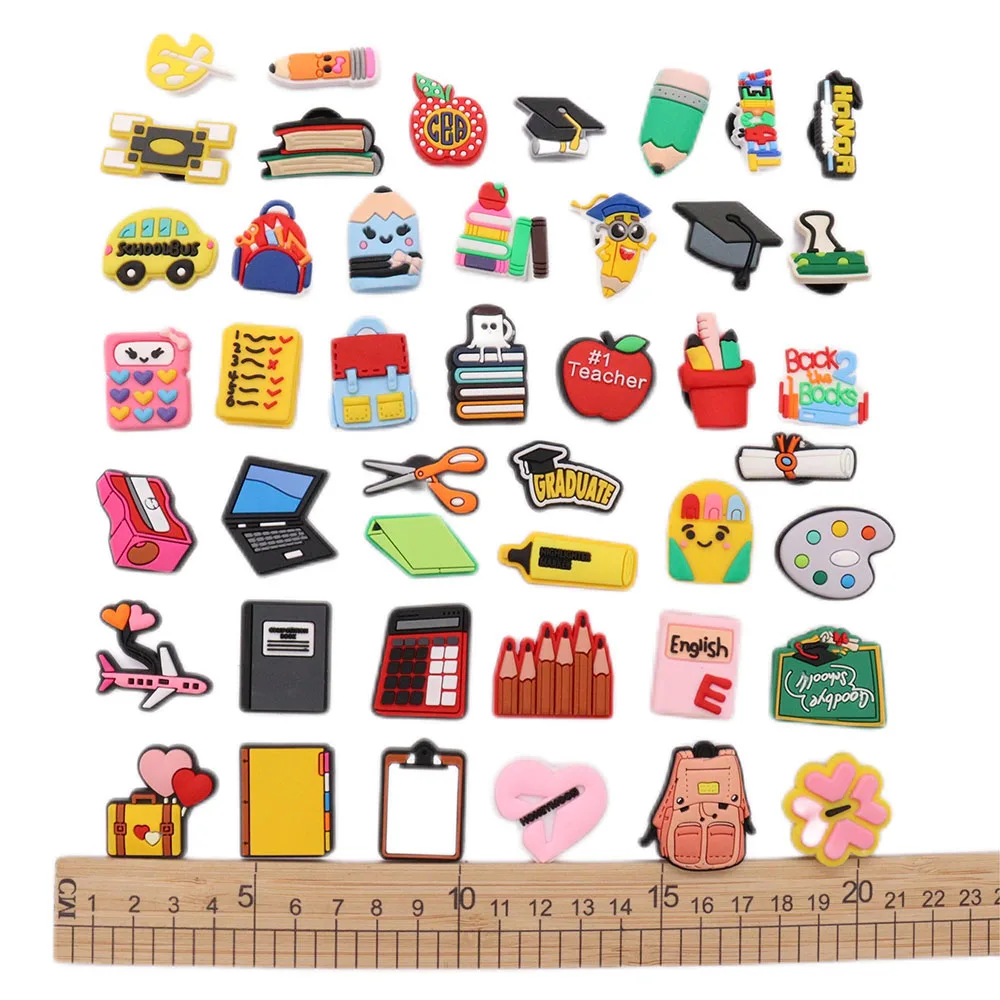 PVC Shoe Charms - Graduation School Bus Teacher Design