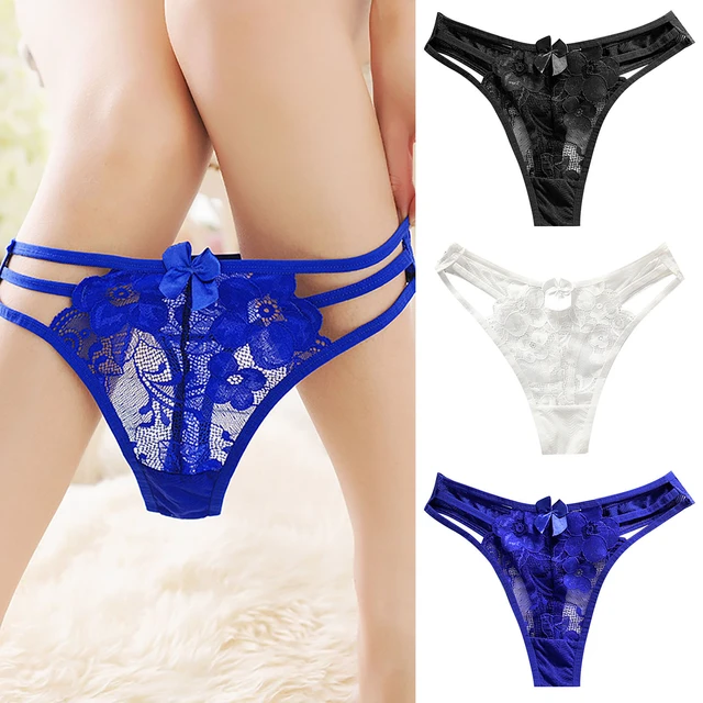 Sexy Lingerie Panties for Women Lace Crotch Opening G-string Thong Hollow  Out Transparent Briefs Women Underwear Low-Waist Panty - AliExpress