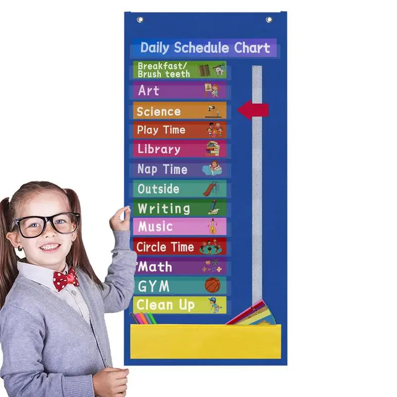 

Pocket Chart Schedule Teacher Classroom Scheduling Charts Education Scheduling Chart For School Office Home School